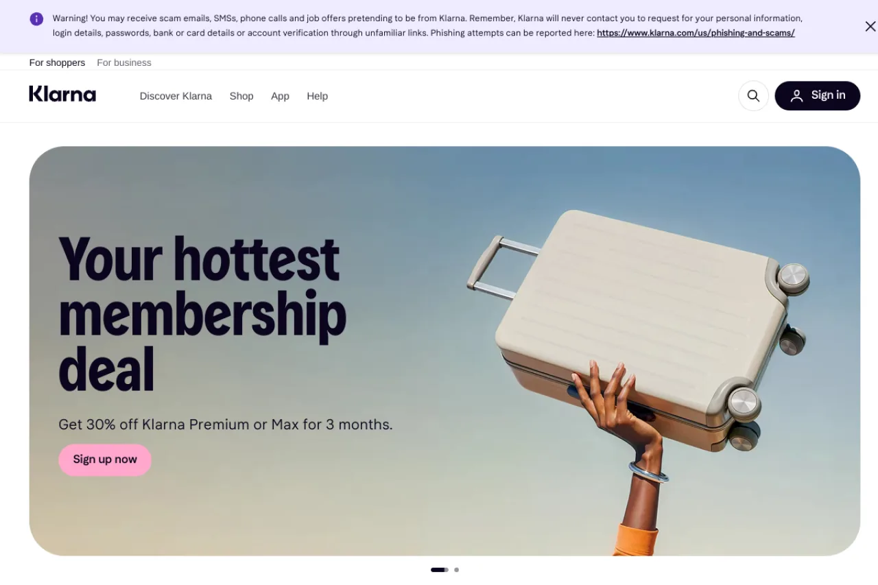 Klarna AI screenshot
