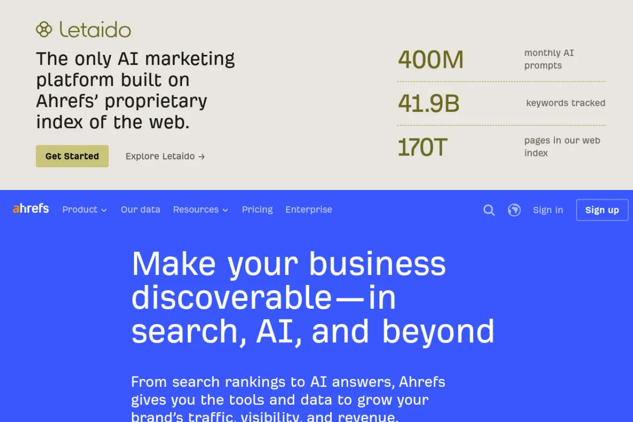 Ahrefs screenshot
