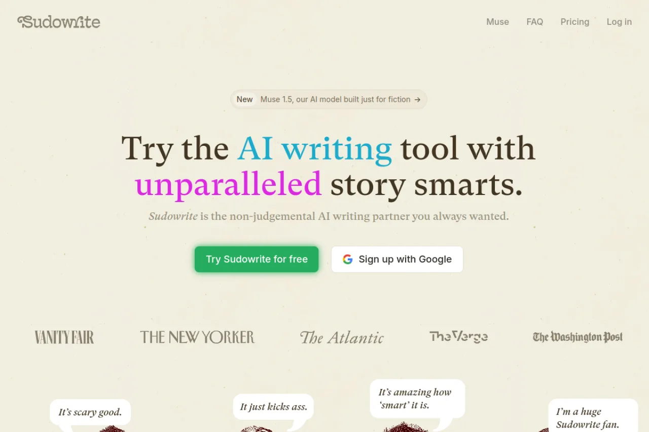 Sudowrite screenshot