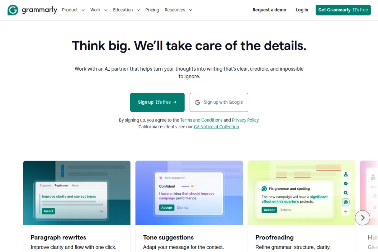 Grammarly screenshot