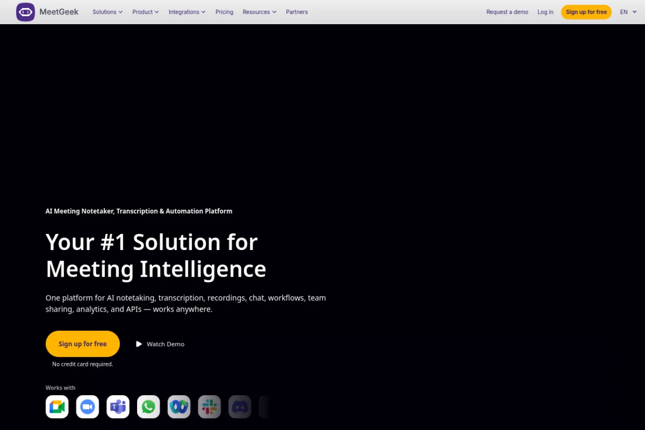 MeetGeek screenshot