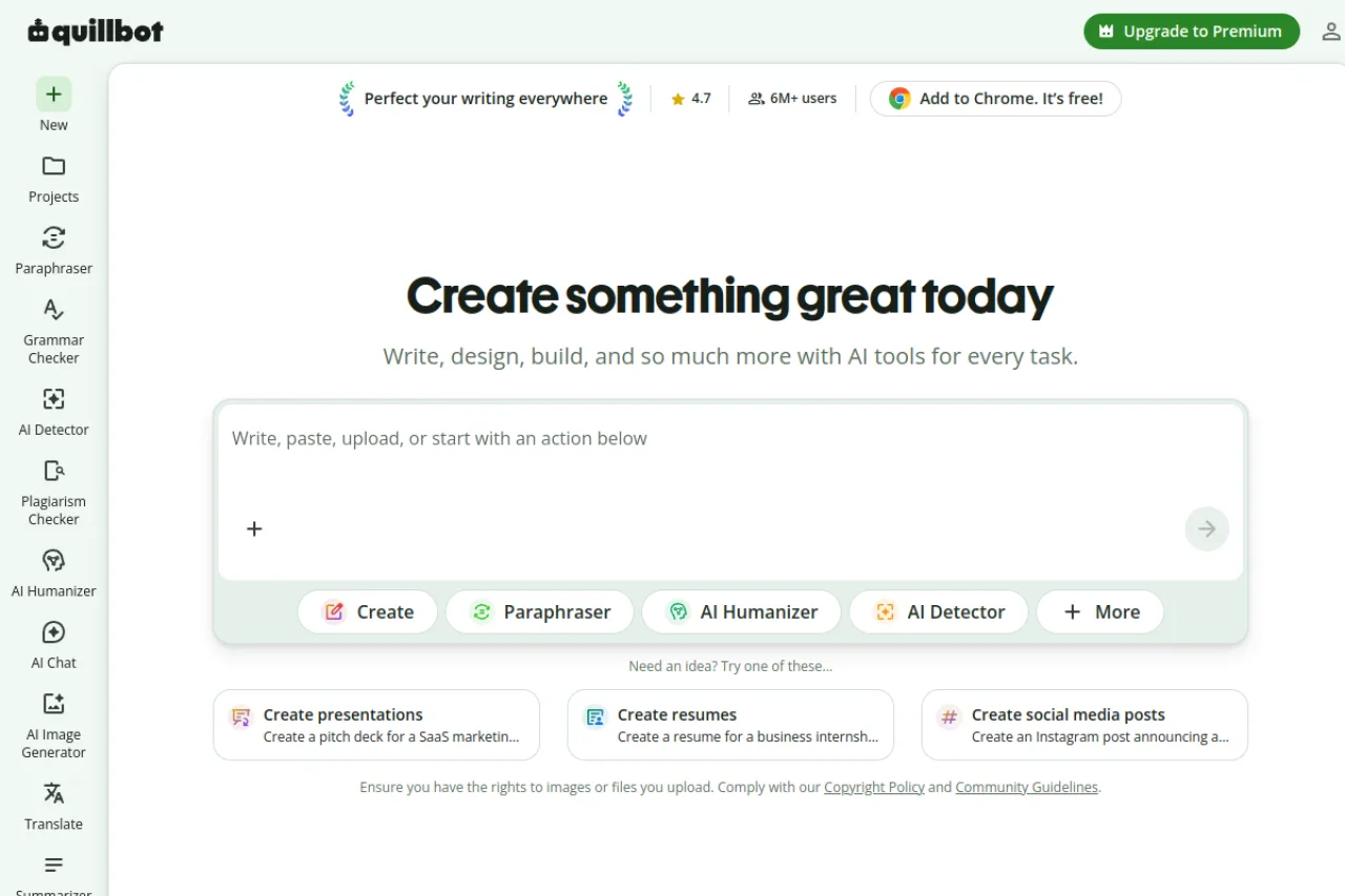 QuillBot screenshot