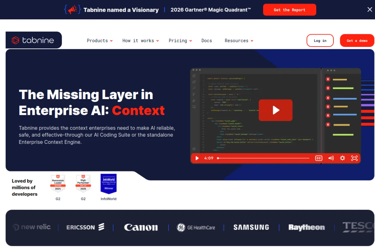 Tabnine screenshot