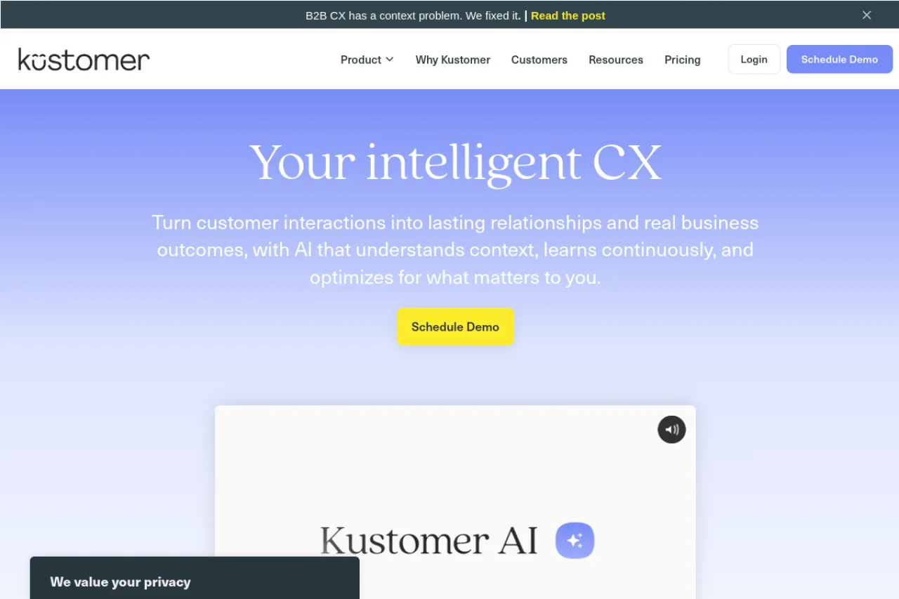 Kustomer AI screenshot