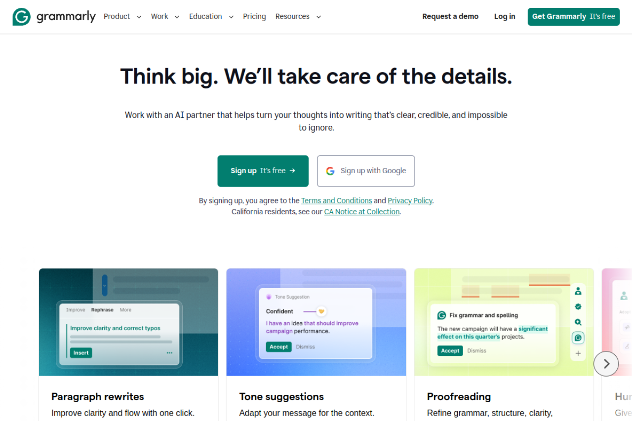 Grammarly screenshot