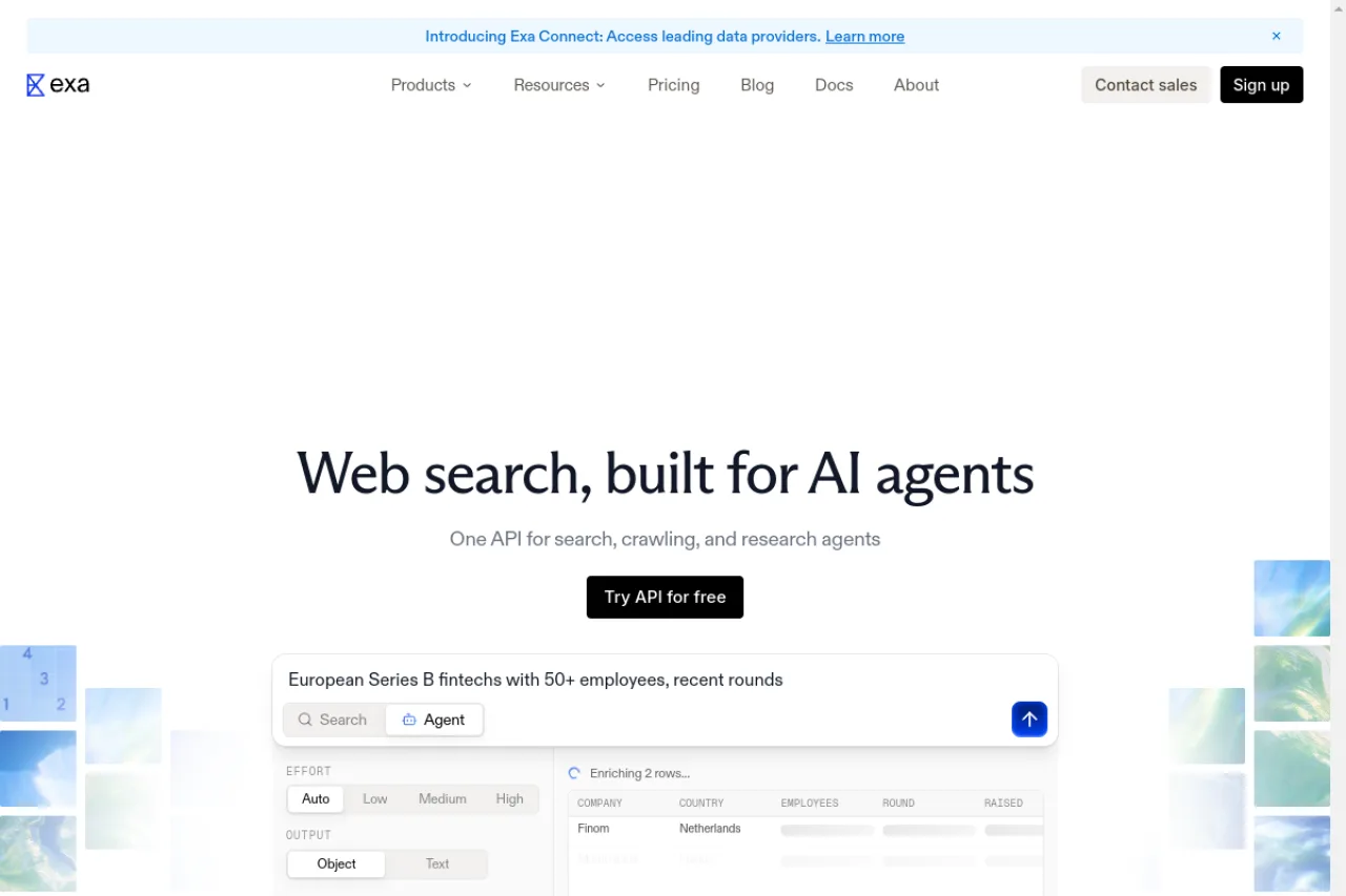 Exa screenshot