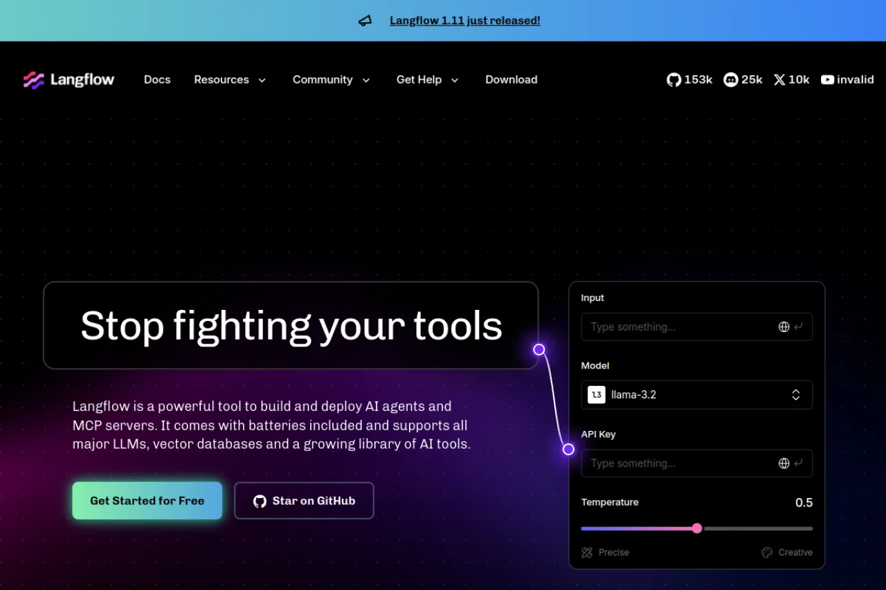 Langflow screenshot