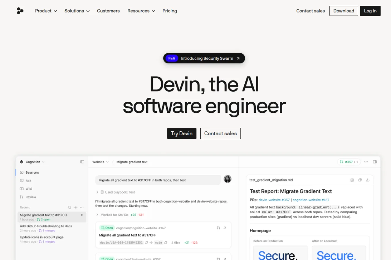 Devin screenshot