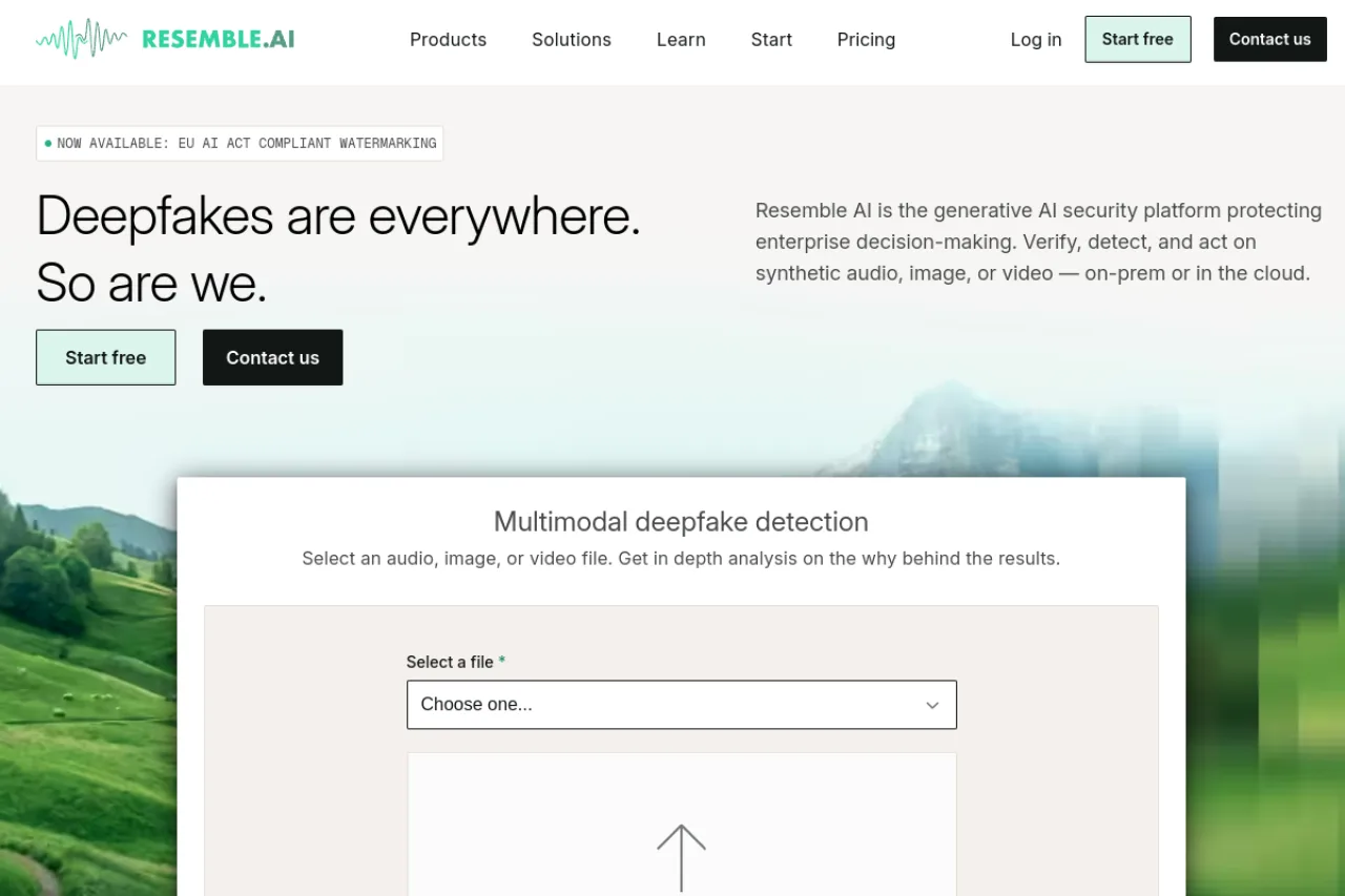 Resemble AI screenshot