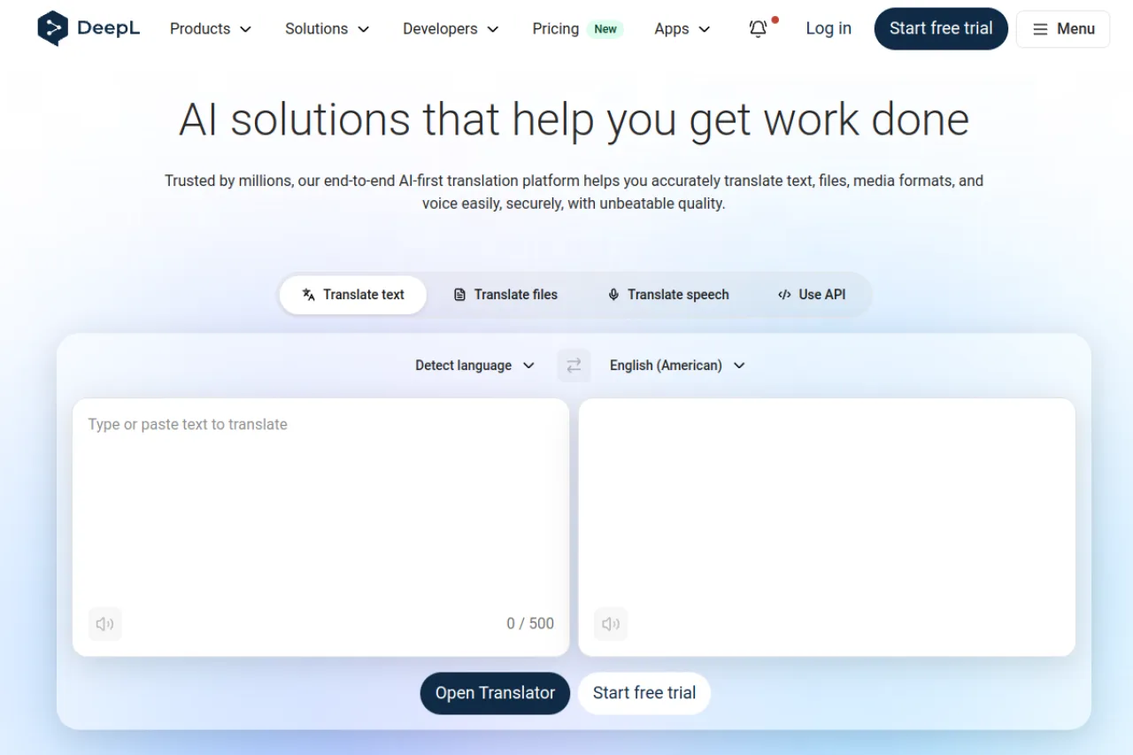 DeepL screenshot