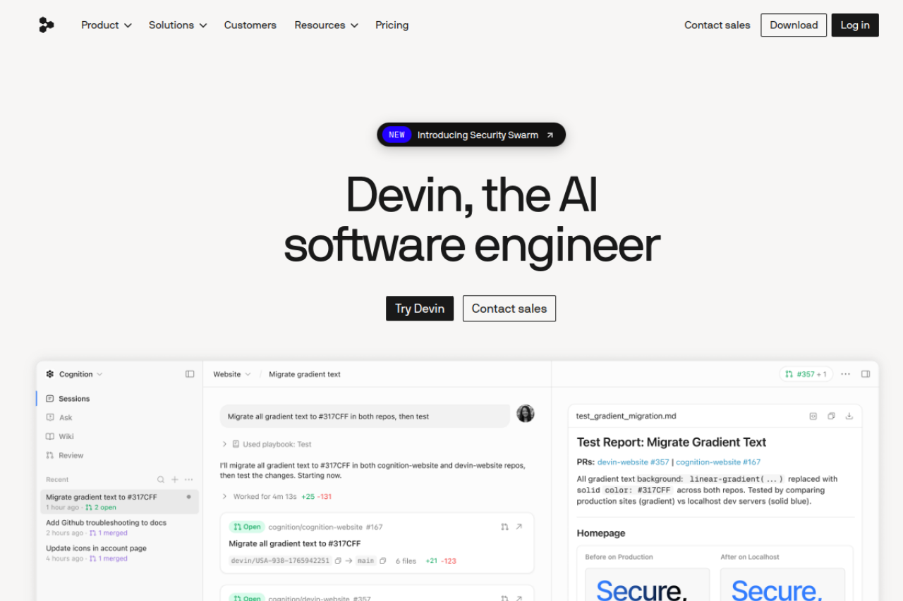 Devin screenshot