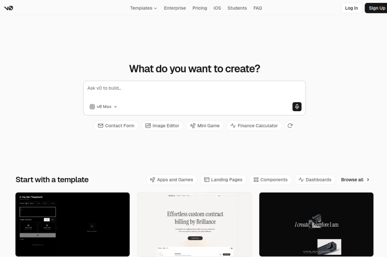 v0 screenshot