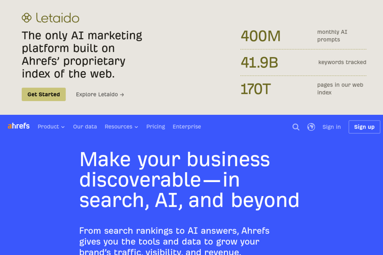 Ahrefs screenshot