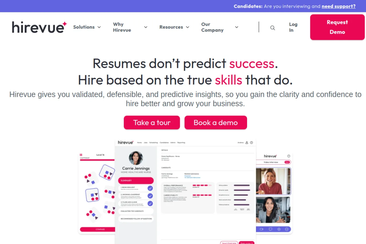 HireVue screenshot