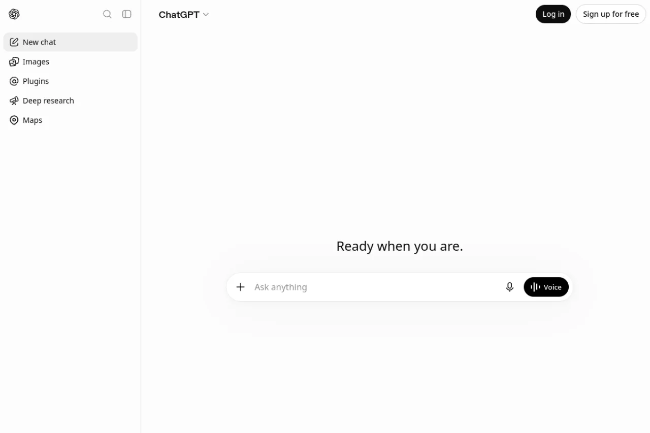 ChatGPT screenshot