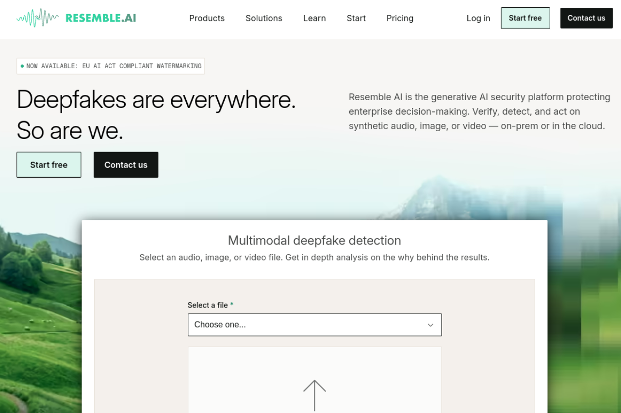 Resemble AI screenshot
