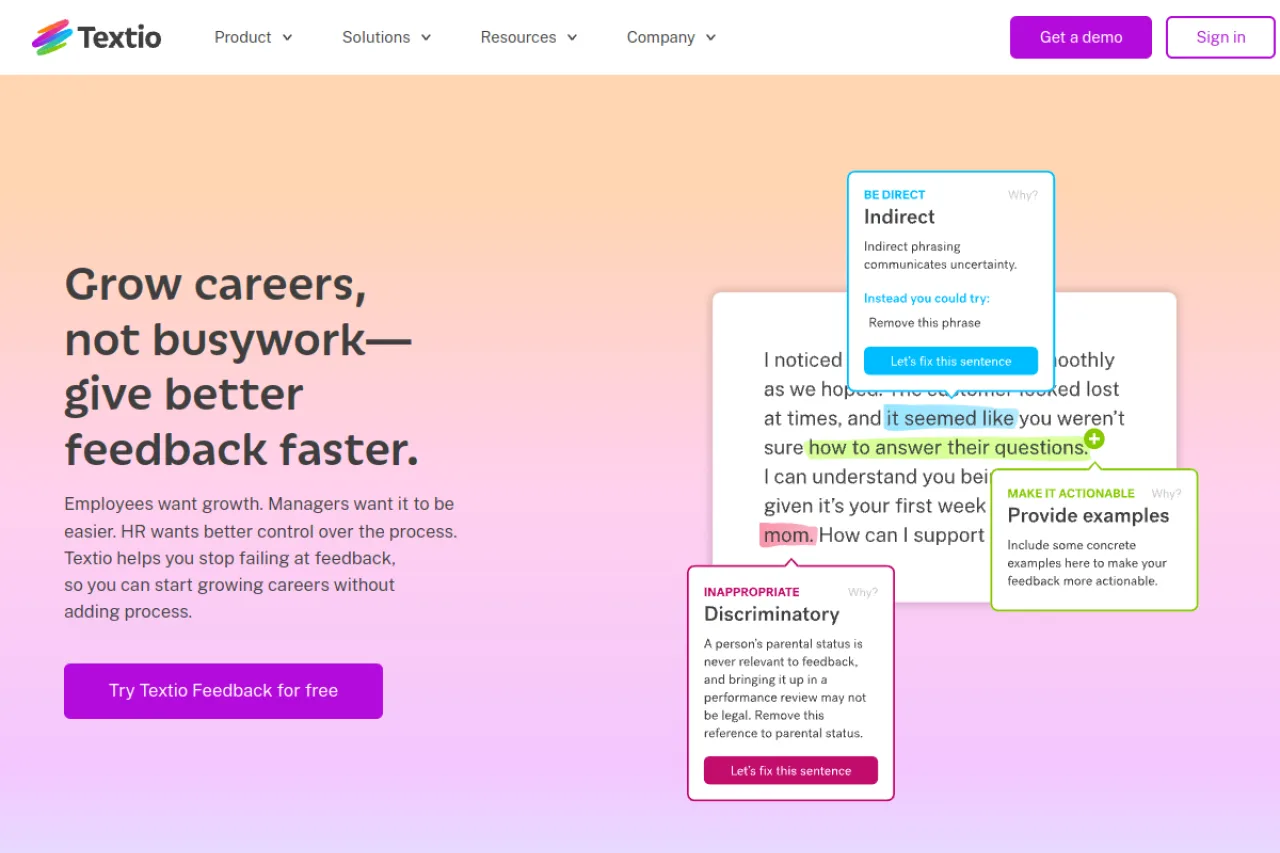 Textio screenshot