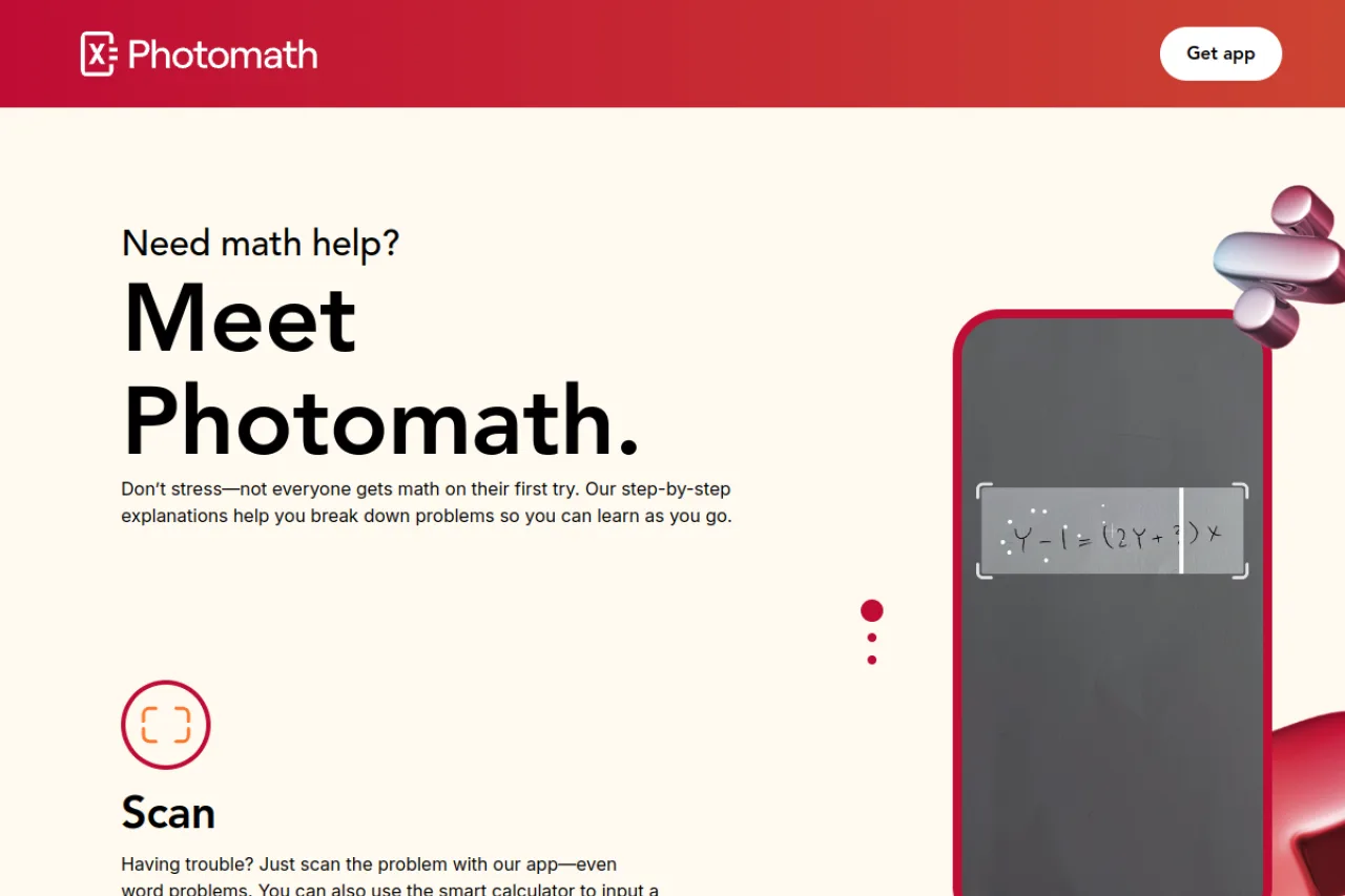 Photomath screenshot